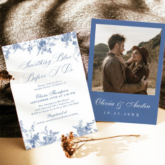  iets blauw voordat ik Vrijgezellenfeest doe Kaart