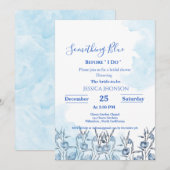 Iets blauw voordat ik vrijgezellenfeest doe kaart (Voorkant / Achterkant)