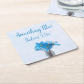 Iets blauw voordat ik Vrijgezellenfeest doe Kartonnen Onderzetters (Schuin)