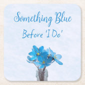 Iets blauw voordat ik Vrijgezellenfeest doe Kartonnen Onderzetters (Voorkant)