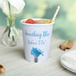 Iets blauw voordat ik Vrijgezellenfeest doe Papieren Bekers