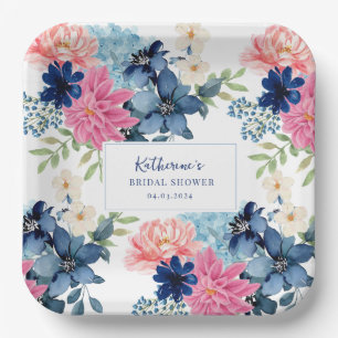 Iets blauw voordat ik vrijgezellenfeest doe papieren bordje