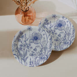 Iets blauw voordat ik Vrijgezellenfeest doe Papieren Bordje