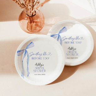 Iets blauw voordat ik Vrijgezellenfeest doe Papieren Bordje