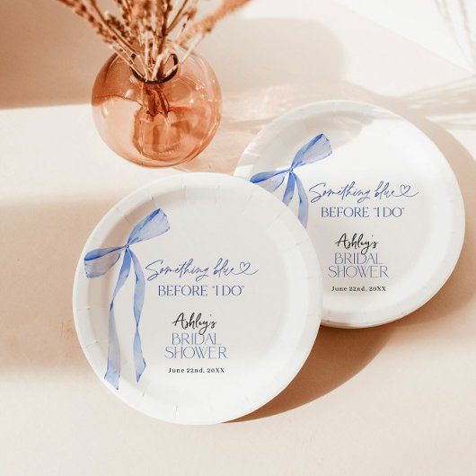 Iets blauw voordat ik Vrijgezellenfeest doe Papieren Bordje