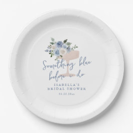 Iets Blauw voordat ik vrijgezellenfeest doe Papieren Bordje