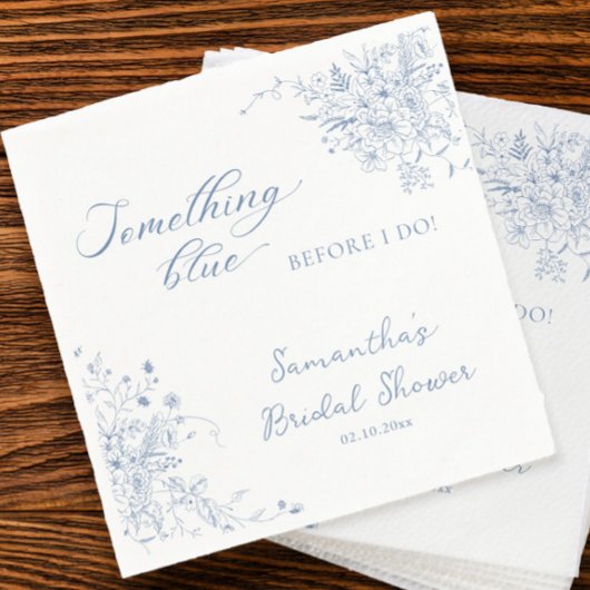 Iets blauw voordat ik Vrijgezellenfeest doe Servet