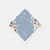 Iets blauw voordat ik Vrijgezellenfeest doe Servet (Hoek)