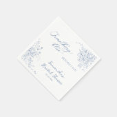 Iets blauw voordat ik Vrijgezellenfeest doe Servet (Hoek)