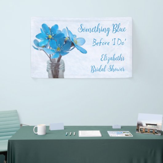 Iets blauw voordat ik Vrijgezellenfeest doe Spandoek (Beurs)