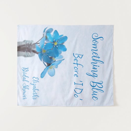 Iets blauw voordat ik Vrijgezellenfeest doe Wandkleed (Voorkant (horizontaal))