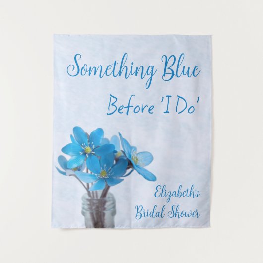 Iets blauw voordat ik Vrijgezellenfeest doe Wandkleed (Voorkant)