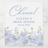 Iets blauw voordat ik Vrijgezellenfeest doe Wijn Etiket (Enkel label)