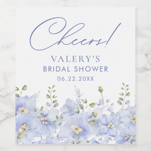 Iets blauw voordat ik Vrijgezellenfeest doe Wijn Etiket (Enkel label)