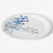 Iets blauw voordat ik Vrijgezellenfeest feest Papieren Bordje (Gekanteld)