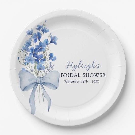 Iets blauw voordat ik Vrijgezellenfeest feest Papieren Bordje (Voorkant)