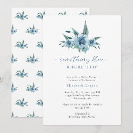 Iets blauw voordat ik Vrijgezellenfeest Floral doe Kaart