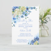 Iets blauw voordat ik vrijgezellenfeest floral doe kaart (Staand voorkant)