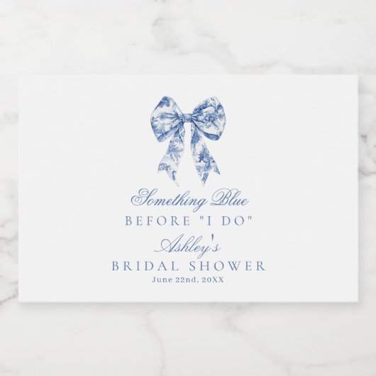 Iets blauw voordat ik Vrijgezellenfeest labels doe Sparkling Wijnetiket (Enkel label)