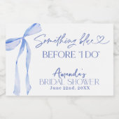 Iets blauw voordat ik Vrijgezellenfeest labels doe Sparkling Wijnetiket (Enkel label)