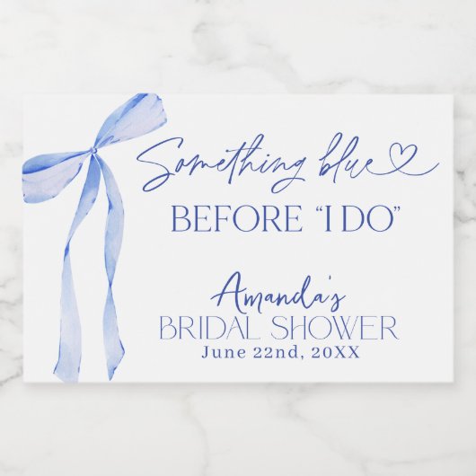 Iets blauw voordat ik Vrijgezellenfeest labels doe Sparkling Wijnetiket (Enkel label)