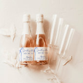 Iets blauw voordat ik Vrijgezellenfeest labels doe Sparkling Wijnetiket