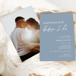 Iets blauw voordat ik Vrijgezellenfeest Modern doe Kaart