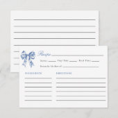 Iets blauw voordat ik Vrijgezellenfeest recept doe Kaart (Voorkant / Achterkant)