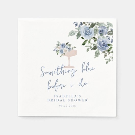 Iets blauw voordat ik vrijgezellenfeest servetten  (Voorkant)