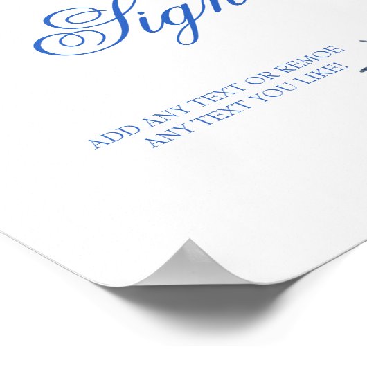 Iets blauw voordat ik vrijgezellenfeest teken poster (Hoek)