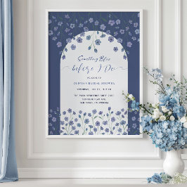 Iets blauw voordat ik Vrijgezellenfeest teken Poster