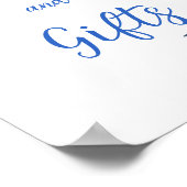 Iets blauw voordat ik vrijgezellenfeest teken poster (Hoek)