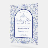 Iets blauw voordat ik Vrijgezellenfeest welkom Acryl Bord (Hoek)