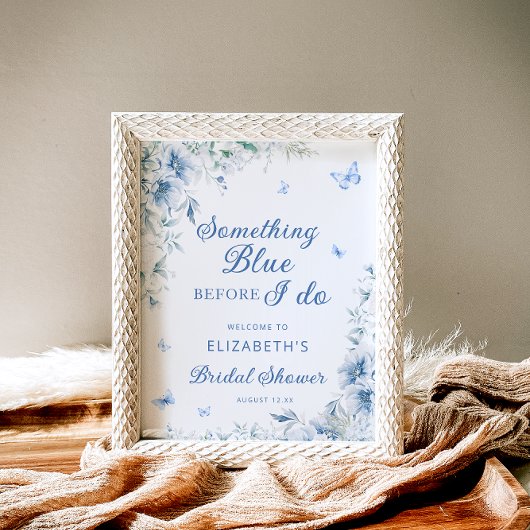 Iets blauw voordat ik Vrijgezellenfeest welkom Poster