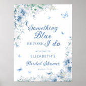 Iets blauw voordat ik Vrijgezellenfeest welkom Poster (Voorkant)