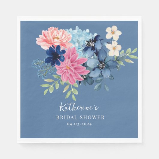 Iets blauw voordat ik vrijgezellenfeest Welkom Servet (Voorkant)