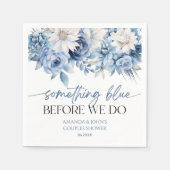 Iets blauw voordat we bloemenparen douchen servet (Voorkant)