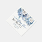 Iets blauw voordat we bloemenparen douchen servet (Hoek)