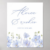 Iets blauw Vrijgezellenfeest Advies & Wensen Poster (Voorkant)