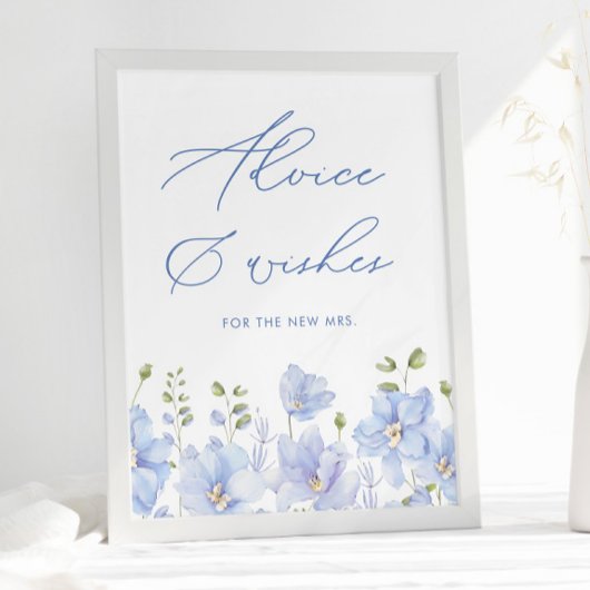 Iets blauw Vrijgezellenfeest Advies & Wensen Poster