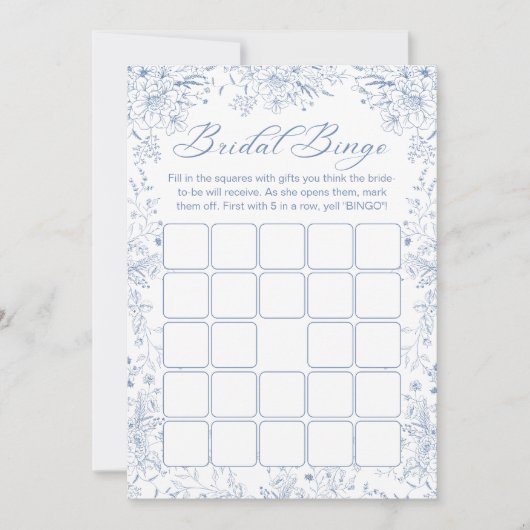 Iets blauw Vrijgezellenfeest bingo spel Kaart (Voorkant)