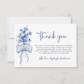 Iets blauw Vrijgezellenfeest | blauwe wilde bloem Bedankkaart (Voorkant)
