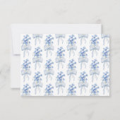 Iets blauw Vrijgezellenfeest | blauwe wilde bloem Bedankkaart (Achterkant)