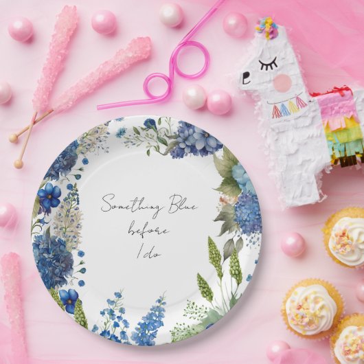 Iets blauw Vrijgezellenfeest Borden Papieren Bordje (Feest)