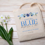 Iets blauw Vrijgezellenfeest Bridesmaid Gift Tote Bag<br><div class="desc">Onze canvas tas "Iets blauw voor ik doe" is de perfecte manier om je speciale dag te herdenken. Deze prachtige canvas tas is uitgerust met verbluffende blauwe bloemen die perfect de essentie weergeven van het traditionele 'Iets Blauw'-thema. De canvas tas heeft ook de zin "Iets blauw voor ik doe", die...</div>