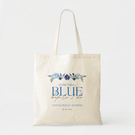 Iets blauw Vrijgezellenfeest Bridesmaid Gift Tote Bag (Voorkant)