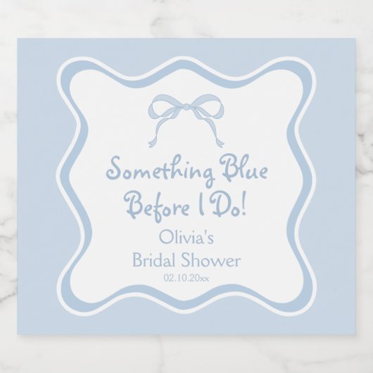 Iets blauw Vrijgezellenfeest Chamapagne Sparkling Wijnetiket (Enkel label)