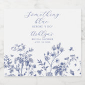 Iets blauw Vrijgezellenfeest champagne label Sparkling Wijnetiket (Enkel label)