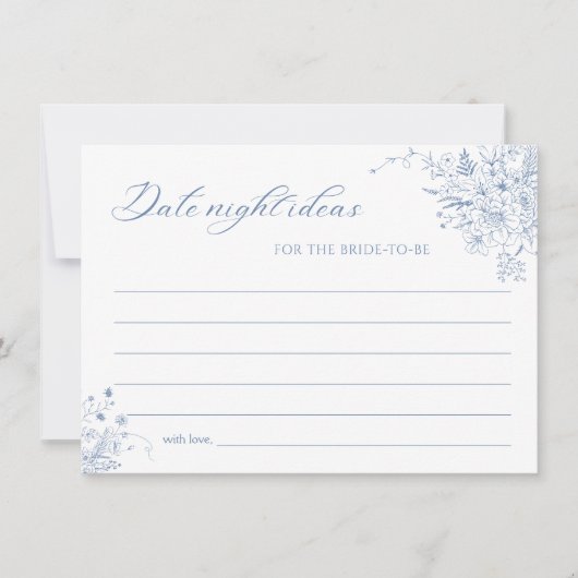 Iets blauw Vrijgezellenfeest Datum Night Ideeën Ka Kaart (Voorkant)