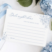 Iets blauw Vrijgezellenfeest Datum Night Ideeën Ka Kaart